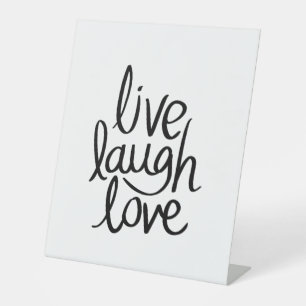 Signe De Table Vivez Riez Aimez – Typographie Inspirante Classiqu