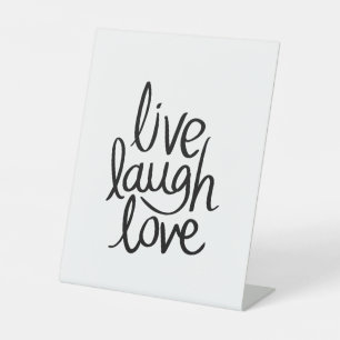 Signe De Table Vivez Riez Aimez – Typographie Inspirante Classiqu