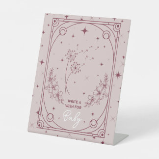 Signe De Table Voeux Pour Bébé Baby shower Tarot Rose