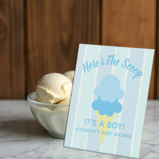Signe De Table Voici la Glace à la Crème Fête Prénatale d'Été Béb