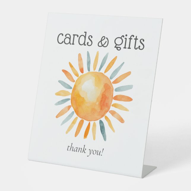 Signe De Table Voici le Fils Bébé Garçon Cartes de douche et cade (Recto)