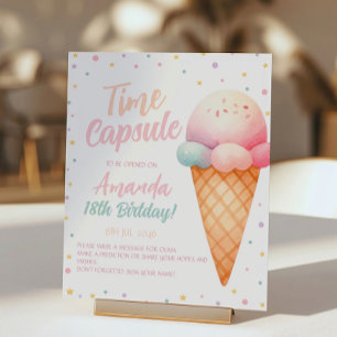 Signe De Table Voici The Scoop Ice Cream Birthday Time Capsule