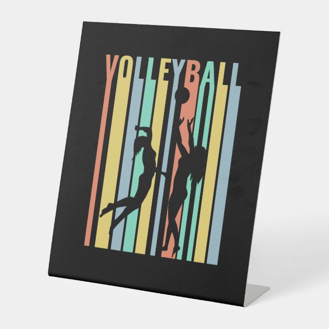 Signe De Table Volley-ball Beachvolleyball Retro (Recto)