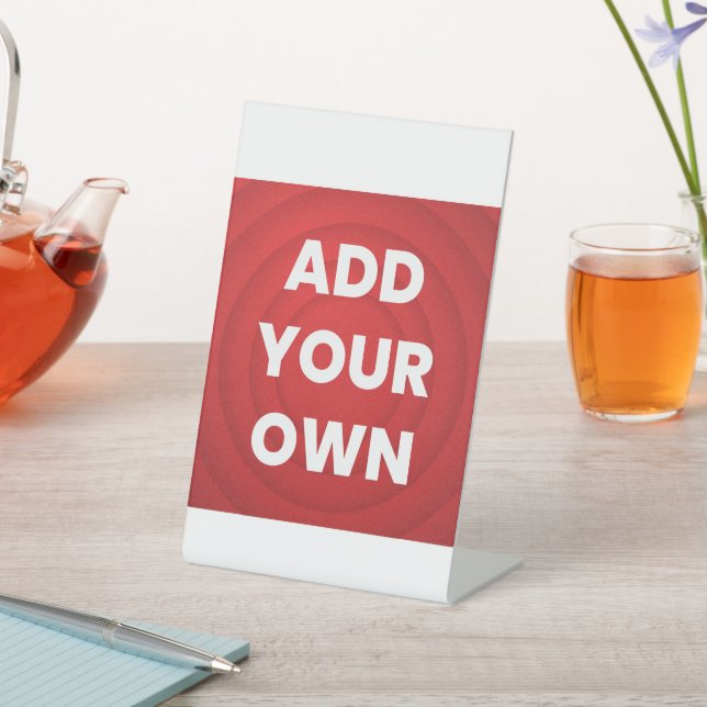 Signe De Table Votre image ici (In SItu)