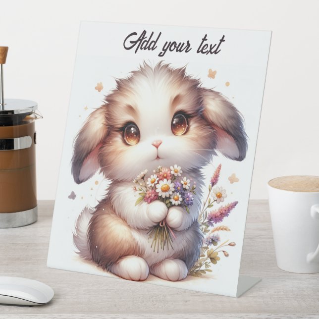 Signe De Table Votre lapin mignon vous aime !  (In SItu)