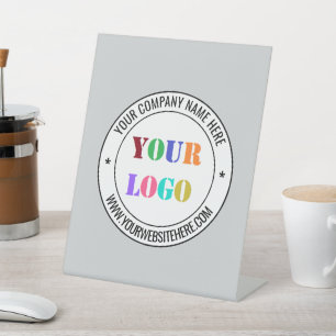 Signe De Table Votre Logo Entreprise Nom Texte Personnalisé Signa