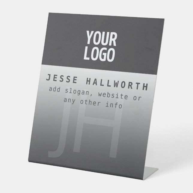 Signe De Table Votre logo, nom commercial et monogramme (Recto)