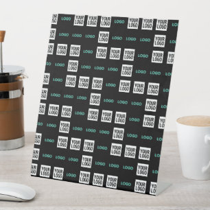 Signe De Table Votre logo ou image Zig Zag Motif avec deux imag