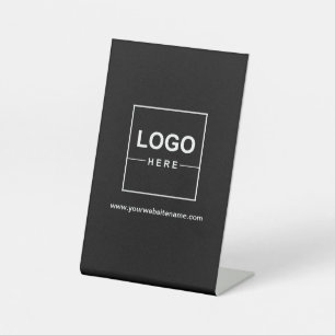 Signe De Table Votre logo professionnel noir