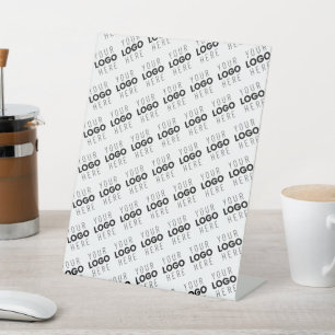 Signe De Table Votre logo simple motif diagonal répétitif