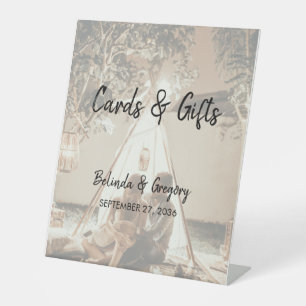 Signe De Table Votre photo carte de mariage et cadeaux dénaturés