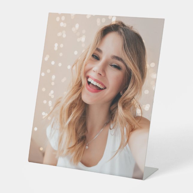 Signe De Table Votre visage pour un anniversaire personnalisé (Recto)