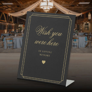 Signe De Table Vous Nous Manquez Ici En Souvenir Affectueux Noir