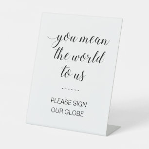 Signe De Table Vous Voulez Dire Le Monde Pour Nous Signer Notre M