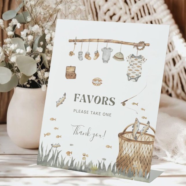 Signe De Table Voyage Amusant Baby shower de pêche Faveur Signal (Créateur téléchargé)