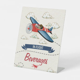 Signe De Table VOYAGE DE LA PARTIE DES BOISSONS DE L'AVION vintag