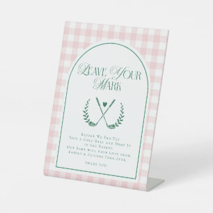 Signe De Table Voyons par-Tee Preppy Golf Girl Baby shower Sign
