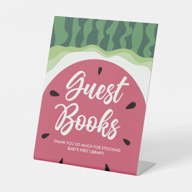 Signe De Table Watermelon Guest Books Baby shower d'été (Recto)