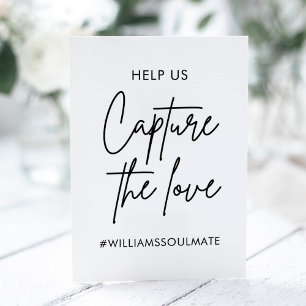 Signe De Table Wedding Capture The Love Hashtag