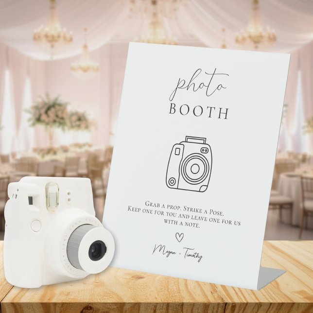 Signe De Table Wedding Photo Booth Tabletop sign (Créateur téléchargé)