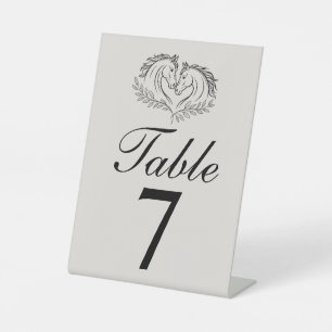 Signe De Table Western Horse Rustic Mariage campagnard Numéro de