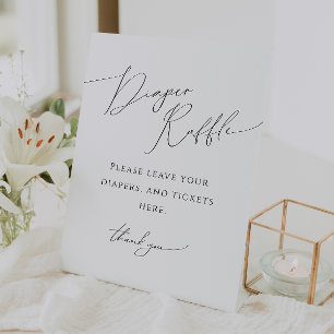 Signe De Table Whimsical Genre Neutral Baby shower de calculette