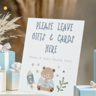 Signe De Table Whimsical Oh Boy Aquarelle Doodle Baby shower