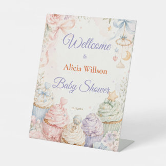 Signe De Table Whimsical Pastel Baby Shower