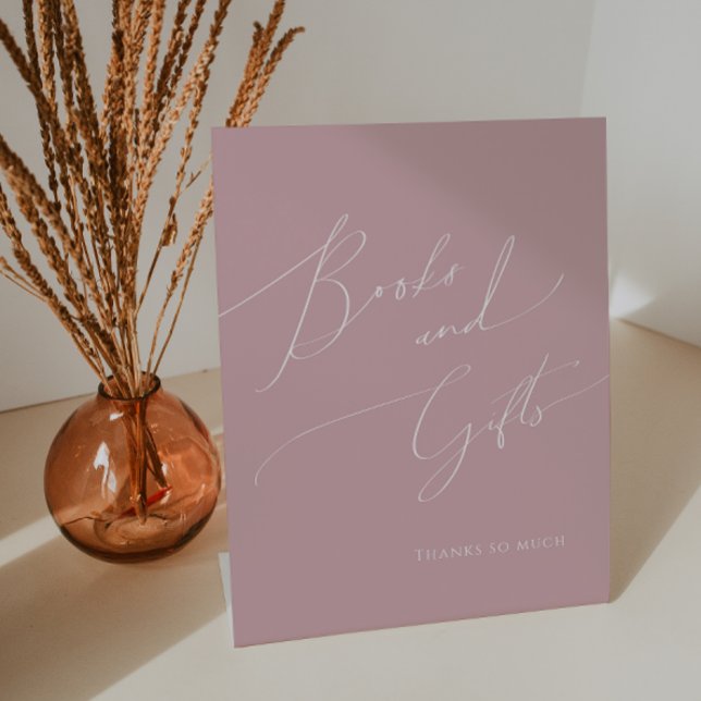 Signe De Table Whimsy Dusty Rose Baby showers Livres et cadeaux (Créateur téléchargé)