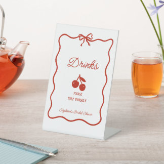 Signe De Table Whimsy Red She's the Cherry on Top Bridal Shower