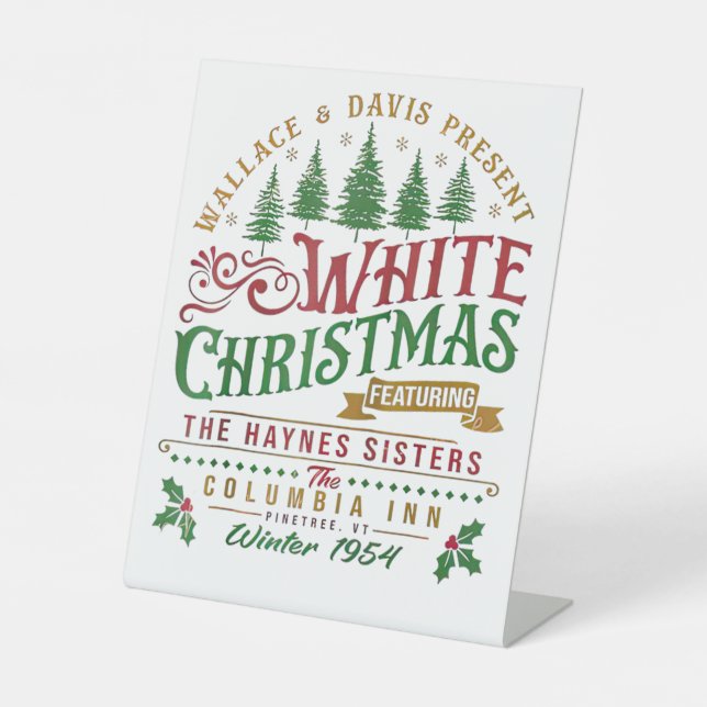 Signe De Table White Christmas Wallace Et Davis Haynes Sister (Recto)