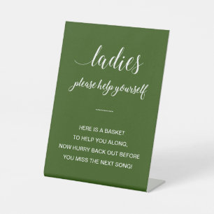 Signe De Table White Green Dames Salle de bain Panier Articles Ma