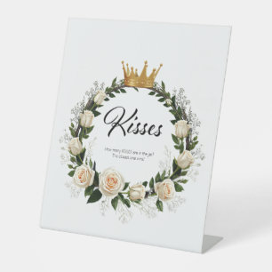 Signe De Table White Roses Combien de baisers Fête des mariées
