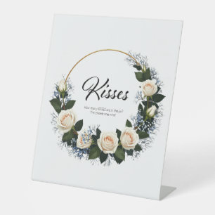 Signe De Table White Roses Combien de baisers Fête des mariées