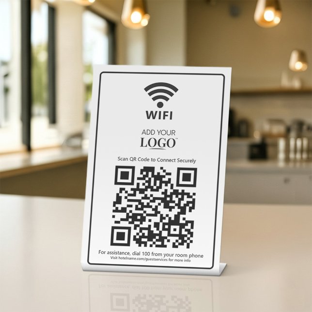 Signe De Table WiFi Mot de passe Accès réseau Qr Code Chambre d'h (Créateur téléchargé)