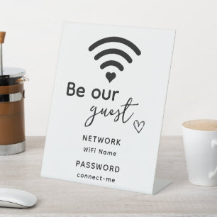 Signe De Table Wifi Personnalisé Décor Maison Nouveau Accueil Cad