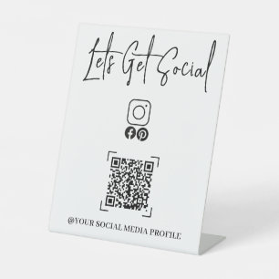 Signe De Table Wifi personnalisé moderne QR Codes Mot de passe Bu