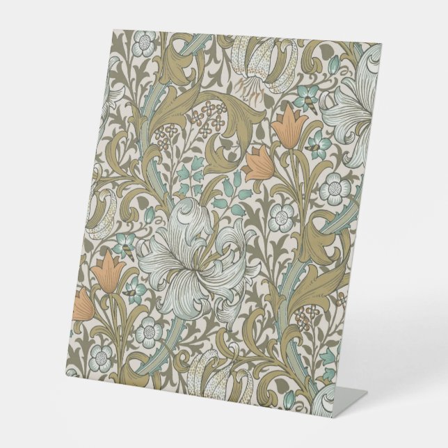 Signe De Table William Morris Golden Lily Blue Gold Classic (Recto)