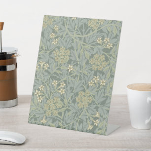Signe De Table William Morris Jasmine Bleu Vert Art Botanique