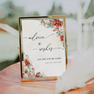 Signe De Table Winter Red Greenery Pinecone Conseils et souhaits