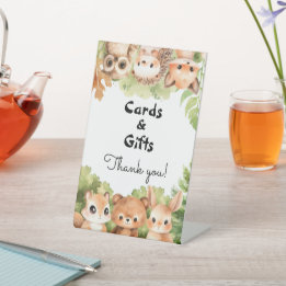 Signe De Table Woodland Baby Boy Cards et cadeaux