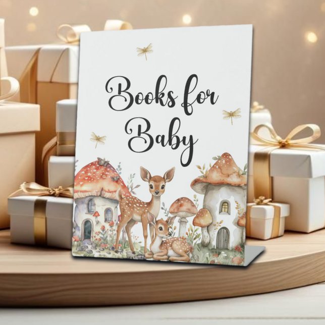 Signe De Table Woodland Forest Animaux Baby shower Livres pour bé (Créateur téléchargé)