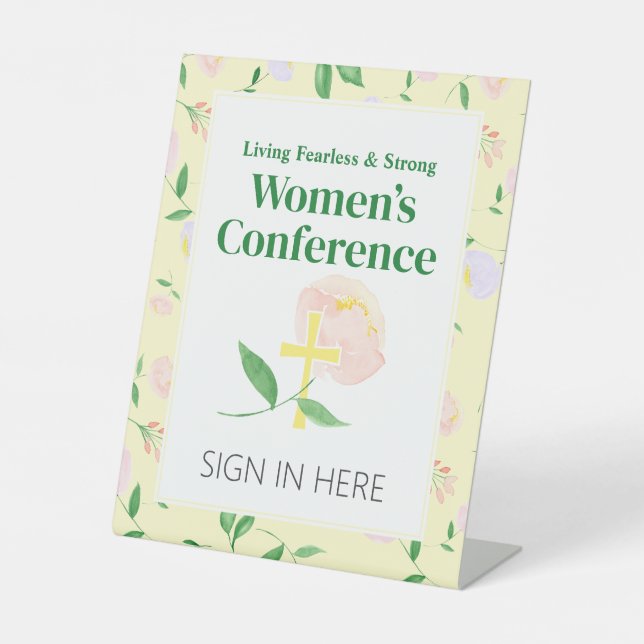 Signe De Table Yellow Spring Floral Women's Conference (Recto)