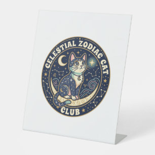 Signe De Table Zodiaque céleste Chat Mignon T-Shirt Design - Cel