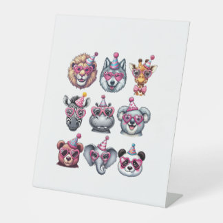 Signe De Table Zoo Animals Birthday Party Wildlife Lovers Boys Gi