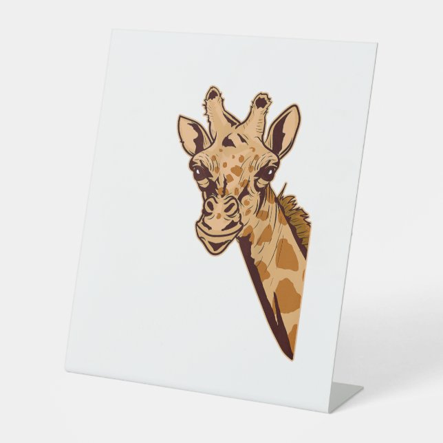 Signe De Table Zoo Giraffe Animal - African Savanna Zookeeper Saf (Recto)
