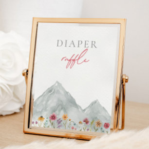 Signe de trapèze de Fleur sauvage de montagne
