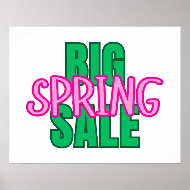 Signe de vente de printemps, affiche de boutique,  (Devant)