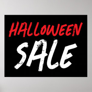 Signe de vente d'Halloween, affiche de vente de ma