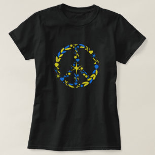 SIGNE DE VOYAGE DE SOUTIEN Ukraine T-shirt drapeau
